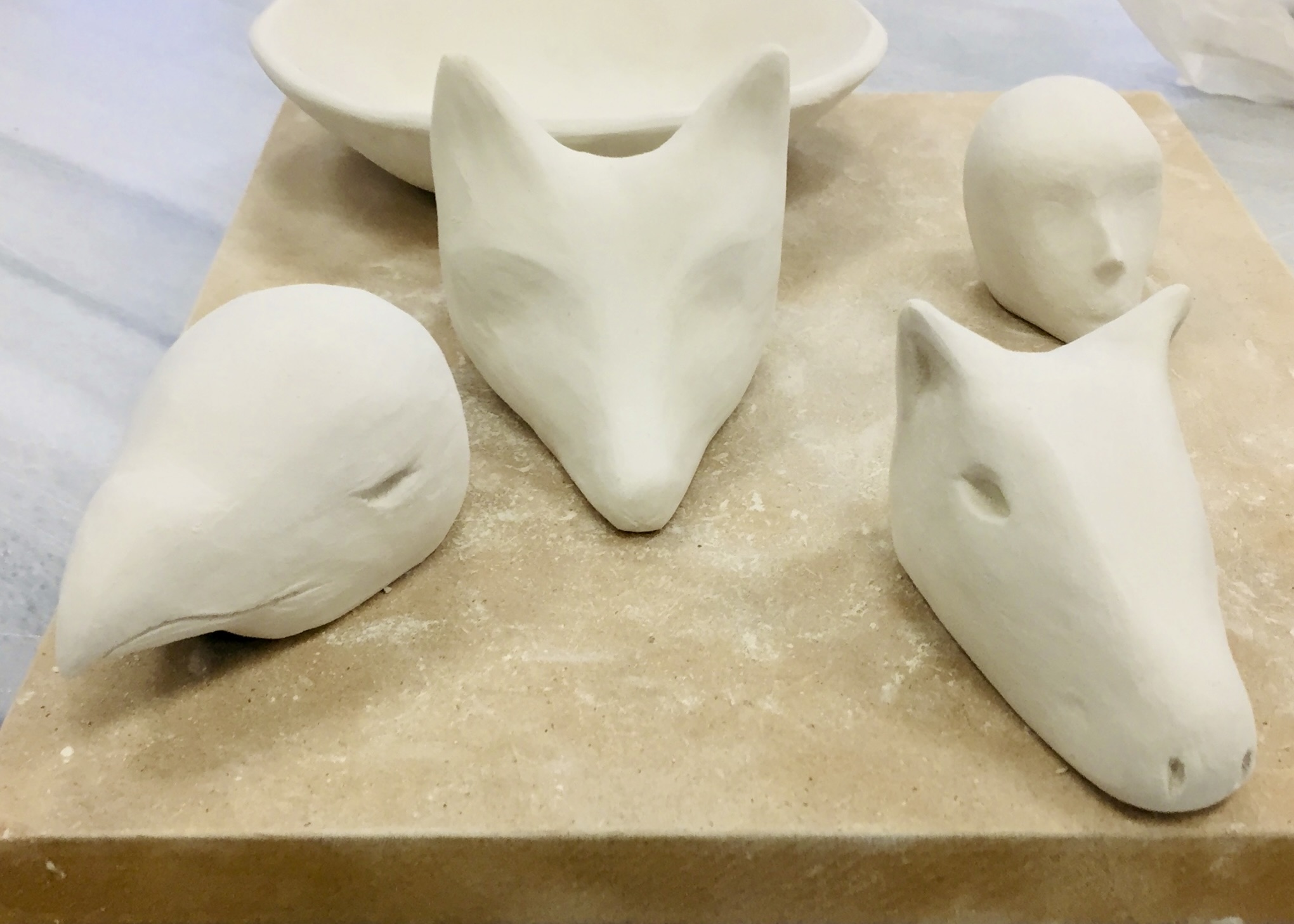 Ceramics Animal Heads